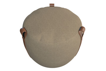 Lema Notch Pouf with Leather Handles 3D Model