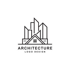 Line Art Real Estate Logo Design Vector, Unique and Creative Real Estate Logo Design