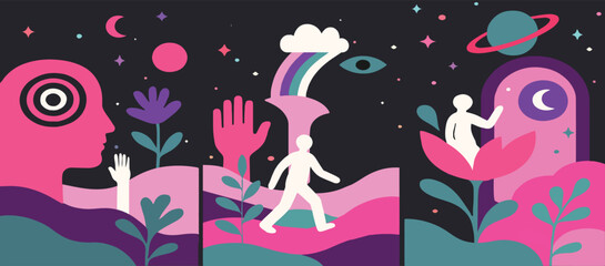 Surreal Dreamscape Illustration – Inner Bloom