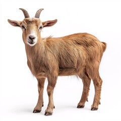 Obraz premium Adorable Young Goat on a Sunny Farm. Explore Rural Animal Photography, Livestock Care, and Sustainable Farming