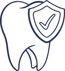 Dental Protection Line Icon