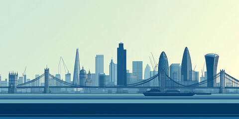 Obraz premium London skyline city buildings 