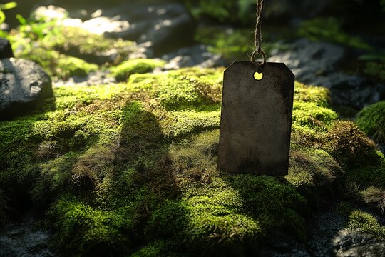 Eco-Friendly Botanical Forest. A Tranquil Woodland Landscape with Mossy Textures and Greenery