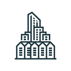 Real Estate Logo Design Vector, Home Silhouette Design, House Logo Design