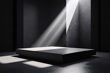 Abstract Minimalism. Light & Shadow Showroom for Modern Artistic Design & Dramatic Lighting