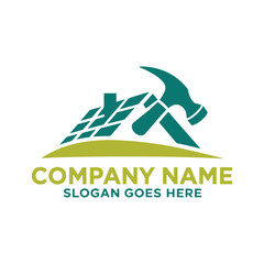 Home Repair Logo Design Vector, Real Estate Repair Logo Design,