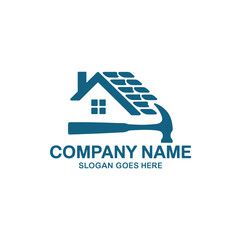 Home Repair Logo Design Vector, Real Estate Repair Logo Design,