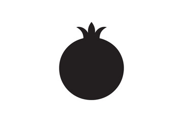 Fototapeta premium A pomegranate silhouette with a simple, understated design set against a white background 