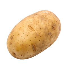A single potato isolated on a transparent background
