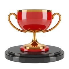 gold cup isolated on white