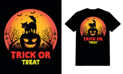 Halloween t-shirt design. Happy Halloween t-shirt design vector. Cat lover