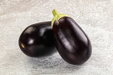 Raw ripe organic eggplant vegetable