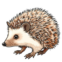 Illustration of a cute cartoon hedgehog