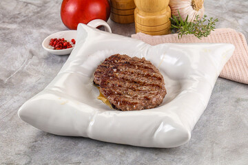 Grilled beef burger cutlet minced meat