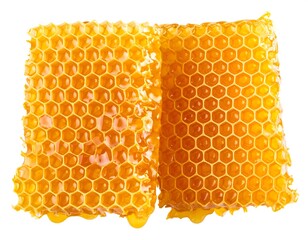 Honeycomb pieces on white