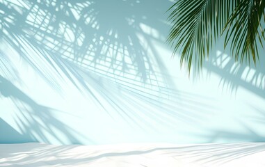 Soft Tropical Shadows on a Pale Blue Wall