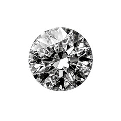 Beautiful round diamond showcasing brilliance and clarity against a simple white background
