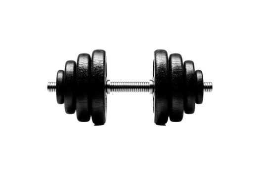 barbell icon fitness theme flat vector silhouette  isolated on transparent background