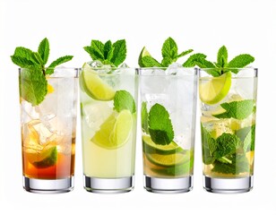 Vibrant Bar Drinks: Isolated Transparent PNGs