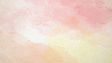 Abstract Pastel Pink Peach Watercolor Texture Background - Soft Artistic Paint Wash for Creative Design, Wedding Invitations, and Gentle Banners, Brush Watercolor Background on Old Brown Paper