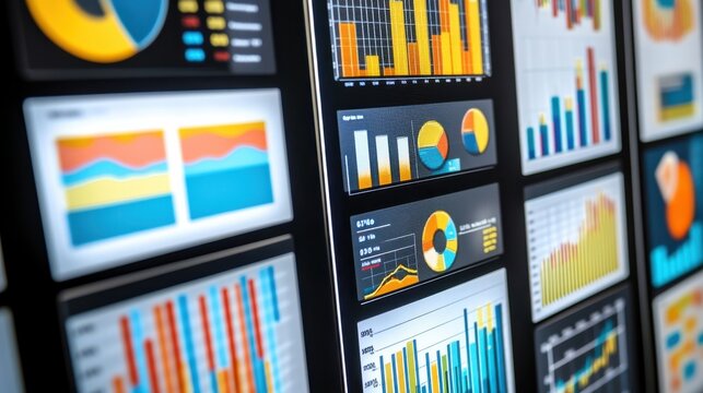 Colorful Data Visualizations and Infographics for Business Analysis
