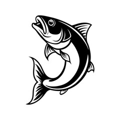 vector illustration of a fish silhouette 