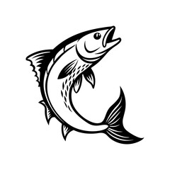 vector illustration of a fish silhouette 