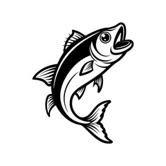 vector illustration of a fish silhouette 
