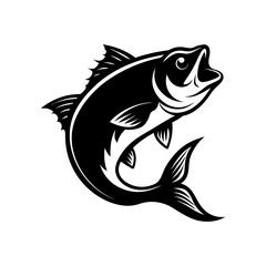 vector illustration of a fish silhouette 