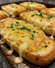 toasted slices in a plate, ready for tasty breakfast.