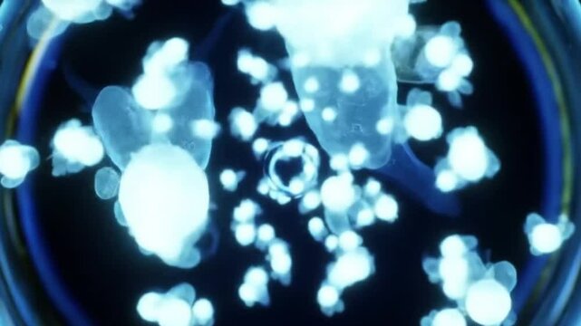 Micro-Camera Dives Into Glowing Microbial Ecosystem in Water Drop