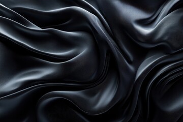 Fototapeta premium Elegant dark fabric with smooth waves and subtle texture