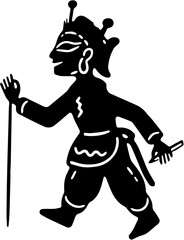 silhoutte of shadow puppet 