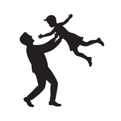 Father Spinning Child Around Joyfully