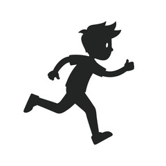 Boy Running Through Open Field