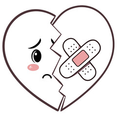 Obraz premium Healing A Broken Heart Metaphor Of Recovery