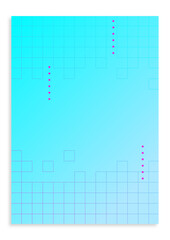 minimal modern design with pixel style abstract squares and soft transition