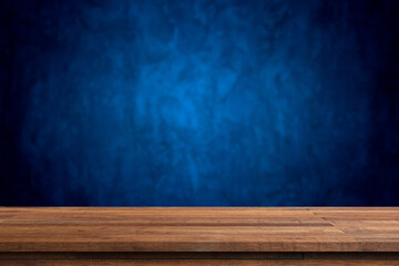 Wooden table and sunlit wall, product mockup background template