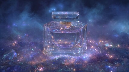 Luxurious Pink Perfume Bottle  Glitter  Crystals  Mystical  Fantasy  Elegant  Glamour  Fra