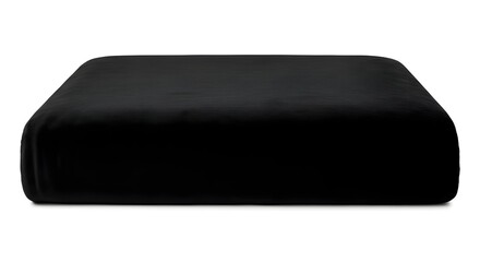 Fototapeta premium Luxurious Black Velvet Throw Blanket Soft, Plush, and Cozy for Your Home