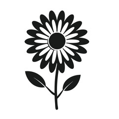black and white flower