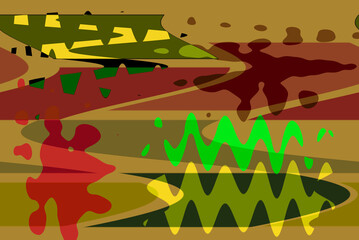 Abstract pattern of bright geometric lines and shapes