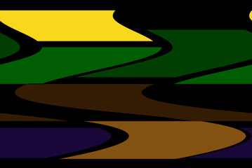 Abstract pattern of bright geometric shapes