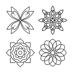 beautiful line art mandala bundle