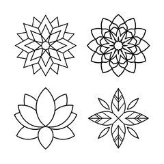 Fototapeta premium line art mandala bundle