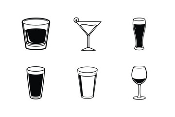 set of drinks