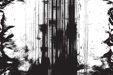 Industrial Glitch Texture with Vertical Noise and Frame Burn

