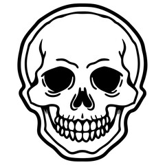 Simple Grunge Skull Vector Stickers