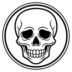 Simple Grunge Skull Vector Stickers