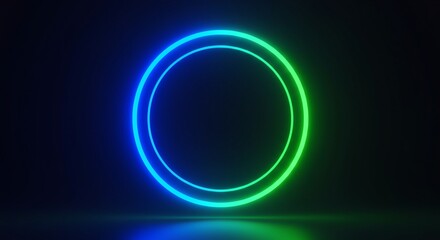 Electric Blue to Neon Green Gradient Glow